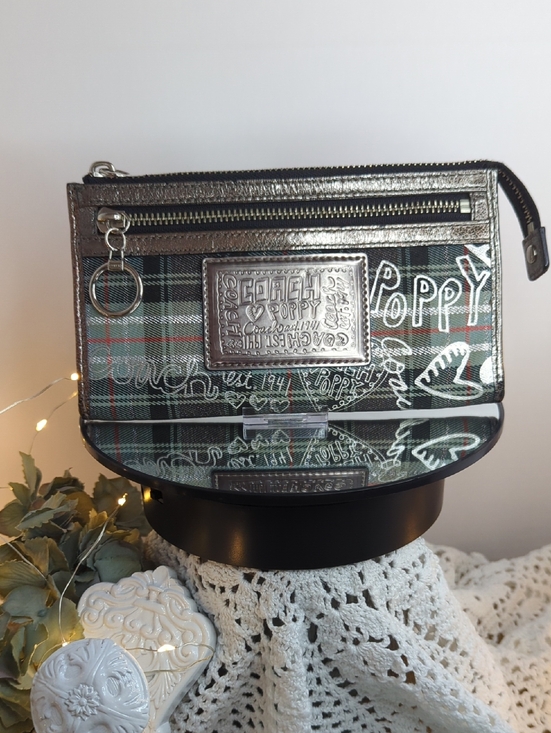 Coach Handbags - Coach Poppy Tartan Plaid Long Fabric Wallet ... Fits Your Phone!